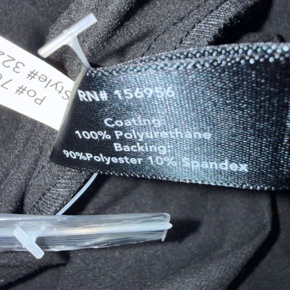 Boston Proper Black Button Down Faux Leather Shirt Sz M - Picture 6 of 6